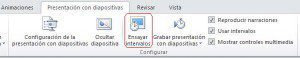 botón Ensayar intervalos de PowerPoint