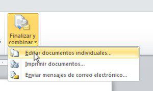 Cómo combinar correspondencia en Word 9 Combinar correspondencia en documento final