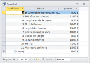 Consulta SQL de selección