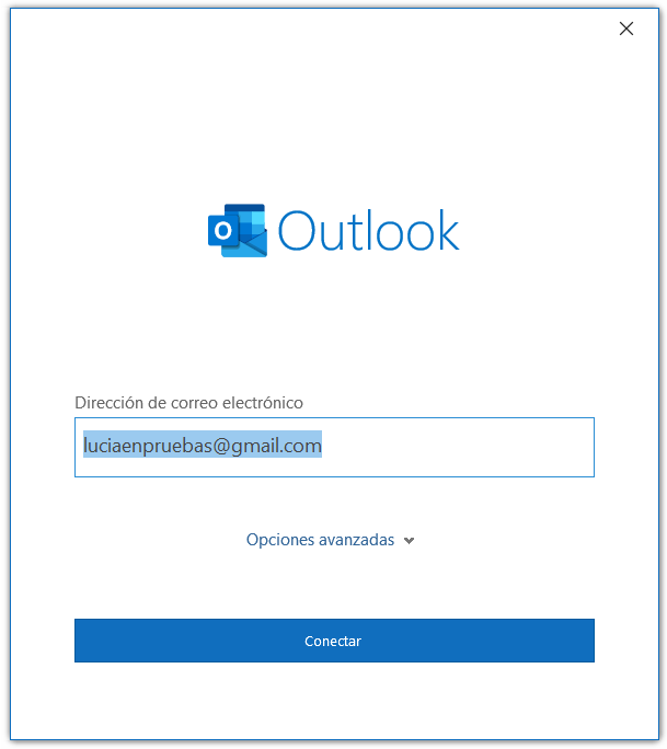 Primer paso para el alta de una cuenta de correo en Outlook 365