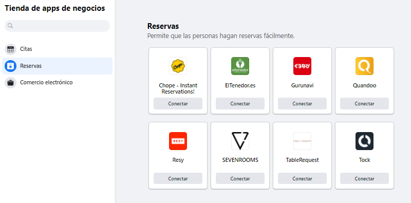Apps de reservas para integrar en una fanpage
